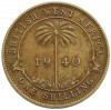 1 шиллинг 1940 года Британская Западная Африка