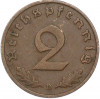 2 рейхспфеннига 1938 года D Германия