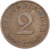 2 рейхспфеннига 1939 года F Германия