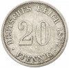20 пфеннигов 1876 года J Германия