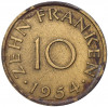 10 франков 1954 года Саар