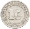 10 центов 1910 года Стрейтс Сетлментс