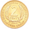 2 цента 1965 года Британские Восточные Карибы