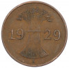 1 рейхспфенниг 1929 года A Германия