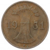 1 рейхспфенниг 1931 года F Германия