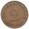 2 рейхспфеннига 1938 года J Германия