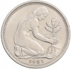 50 пфеннигов 1981 года D Западная Германия (ФРГ)