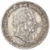1/6 талера 1854 года Саксония «Смерть Короля Фридриха Августа II»