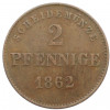 2 пфеннига 1862 года Саксен-Мейнинген