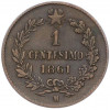 1 чентезимо 1861 года Италия