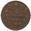 2 чентезимо 1900 года Италия