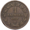 1 байокко 1851 года Папская область