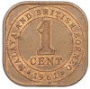 1 цент 1961 года Малайя и Британское Борнео