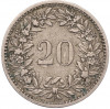 20 раппенов 1884 года Швейцария