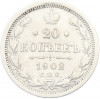 20 копеек 1902 года СПБ АР