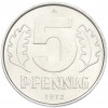 5 пфеннигов 1972 года Восточная Германия (ГДР)