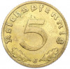 5 рейхспфеннигов 1938 года J Германия