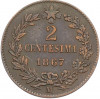 2 чентезимо 1867 года M Италия