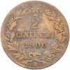 2 чентезимо 1900 года Италия