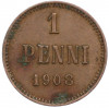 1 пенни 1908 года Русская Финляндия