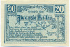 20 геллеров 1920 года Австрия — Зигмундсхерберг (Нотгельд)
