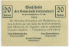 20 геллеров 1920 года Австрия — община Штефансхарт (Нотгельд)