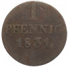 1 пфенниг 1831 года Саксония
