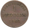 1 пфенниг 1862 года Бавария