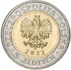 5 злотых 2022 года Польша «Открой для себя Польшу — Мошненский замок»