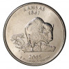 25 центов (1/4 доллара) 2005 года Р США «Штаты и территории — Канзас»