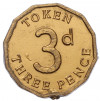 Жетон игровой (игрушечные деньги) «3 пенса» Великобритания