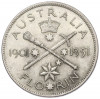 1 флорин 1951 года Австралия «50 лет Федерации»