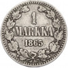 1 марка 1865 года Русская Финляндия