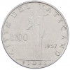 100 лир 1957 года Ватикан
