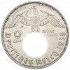 2 рейхсмарки 1938 года F Германия