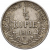1/4 рупии 1910 года J Германская Восточная Африка