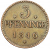 3 пфеннига 1846 года Мекленбург-Шверин