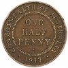1/2 пенни 1917 года Австралия