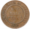 1/2 пенни 1927 года Австралия