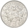 3 евро 2022 года Австрия «Супер динозавры — Орнитомим»