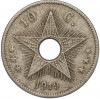 10 сантимов 1919 года Бельгийское Конго