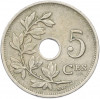 5 сантимов 1925 года Бельгия — Надпись на французском (BELGIQUE)