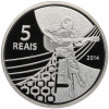 5 риалов 2014 года Бразилия «XXXI летние Олимпийские Игры в Рио-де-Жанейро 2016 года — Волейбол»