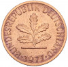 1 пфенниг 1977 года D Западная Германия (ФРГ)