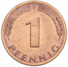 1 пфенниг 1977 года D Западная Германия (ФРГ)