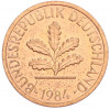 1 пфенниг 1984 года D Западная Германия (ФРГ)