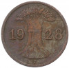 1 рейхспфенниг 1928 года F Германия