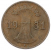 1 рейхспфенниг 1931 года F Германия
