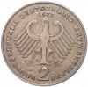 2 марки 1972 года F Западная Германия (ФРГ) «Теодор Хойс»