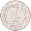 10 новых песо 1989 года Уругвай